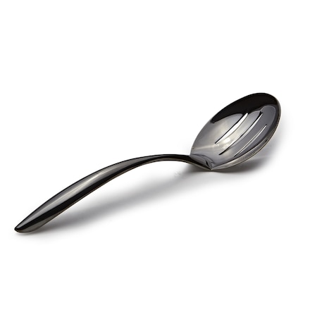 Bon Chef Ez Use Banquet Slotted Serving Spoon W/Hollow Coolhandle 9-3/4 - Black 9464B